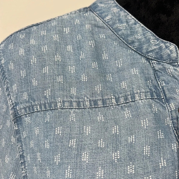 Philosophy Womens 100%-Tencel Lace Up Dress, Blue, Raindrop Print size Large - Picture 3 of 8